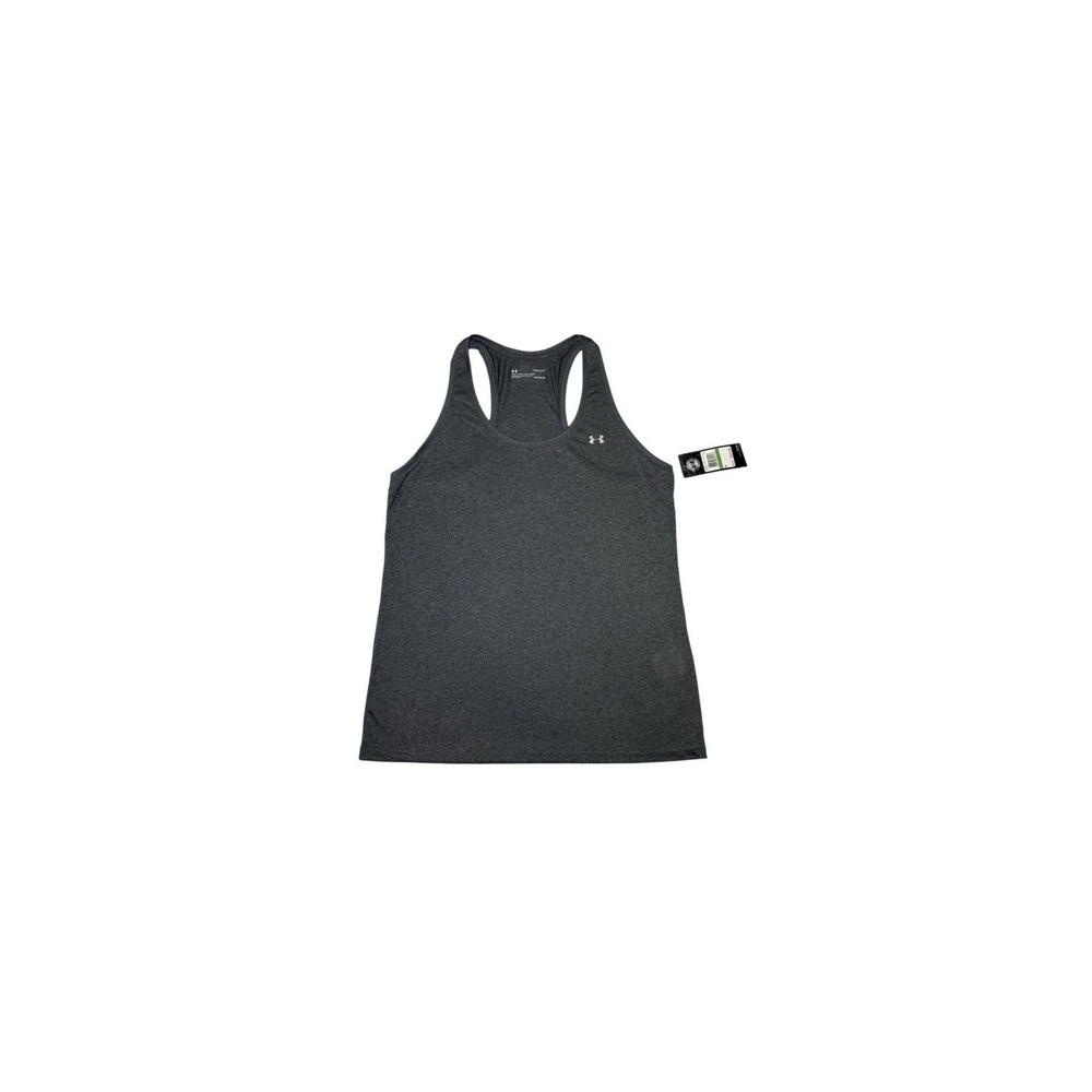 Under Armour Women's Heatgear  Tank Gray Athletic Workout Large NEW WITH TAGS